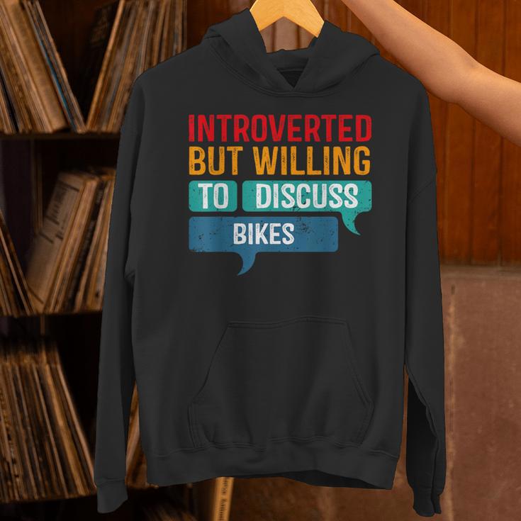 Introverted But Willing To Discuss Bikes Unisex Hoodie Introverted But Willing To Discuss Bikes Unisex Hoodie