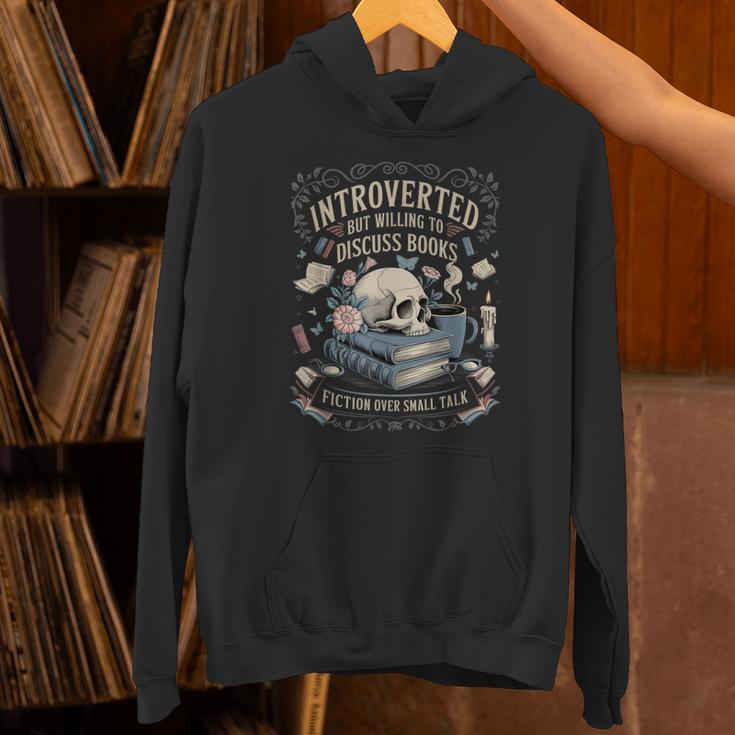 Introverted But Willing To Discuss Books Club Cozy Aesthetic Unisex Hoodie