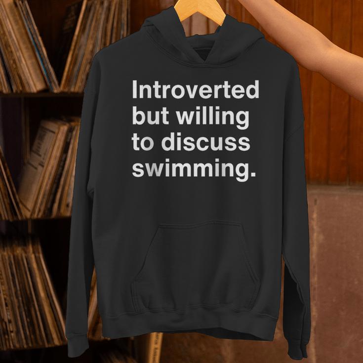Introverted But Willing To Discuss Swimming Introverts Unisex Hoodie Introverted But Willing To Discuss Swimming Introverts Unisex Hoodie
