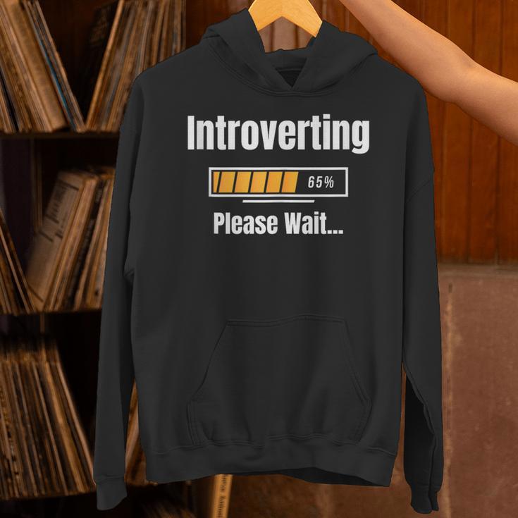 Introverting Please Wait Humor Sarcastic Geek Gamer Jokes Unisex Hoodie Introverting Please Wait Humor Sarcastic Geek Gamer Jokes Unisex Hoodie