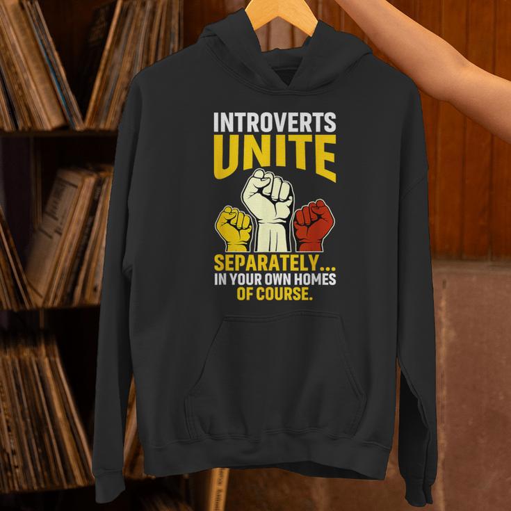 Introverts Unite Introvert Antisocial Anti Social Unisex Hoodie