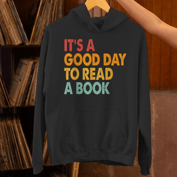 It's A Good Day To Read A Book Retro Vintage Teacher Unisex Hoodie