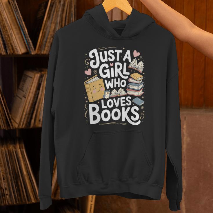 Just a Girl Who Loves Books Bookish Readers Book Lover Girls Unisex Hoodie Just a Girl Who Loves Books Bookish Readers Book Lover Girls Unisex Hoodie