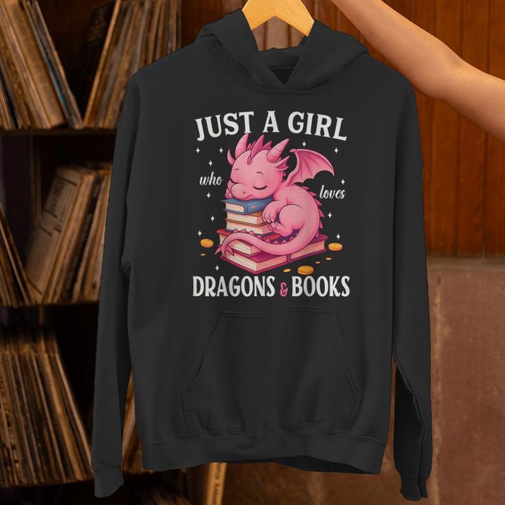 Just A Girl Who Loves Dragons And Books Dragon Reading Lover Unisex Hoodie