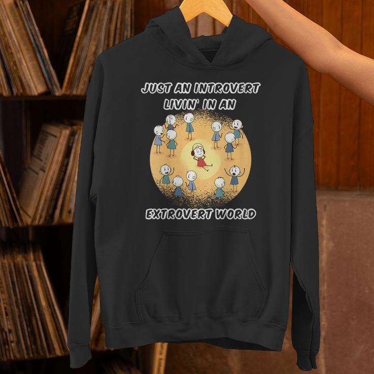 Just An Introvert Living In An Extrovert World Stickmen Unisex Hoodie Just An Introvert Living In An Extrovert World Stickmen Unisex Hoodie