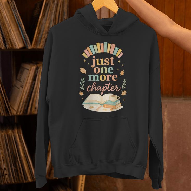 Just One More Chapter Cozy Book Lover Reading & Coffee Unisex Hoodie Just One More Chapter Cozy Book Lover Reading & Coffee Unisex Hoodie