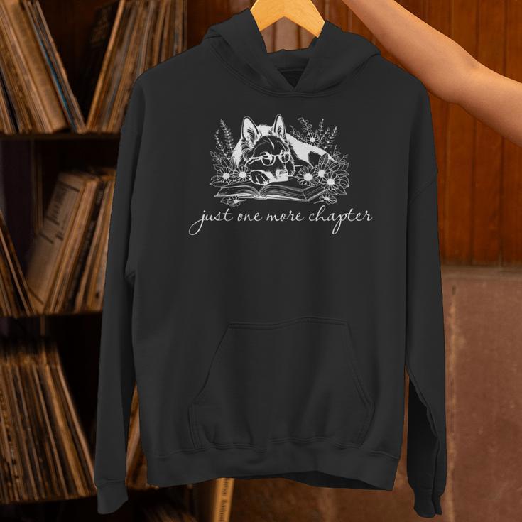 Just One More Chapter Dog German Shepherd Book Lover Unisex Hoodie