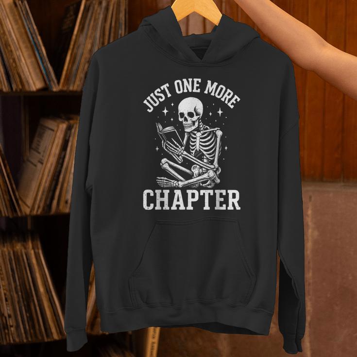 Just One More Chapter Skeleton Reader Reading Book Lover Unisex Hoodie Just One More Chapter Skeleton Reader Reading Book Lover Unisex Hoodie
