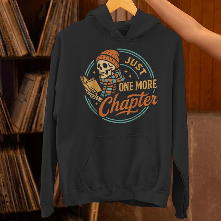 Just One More Chapter Skeleton Reading Book Scaft Beanie Unisex Hoodie