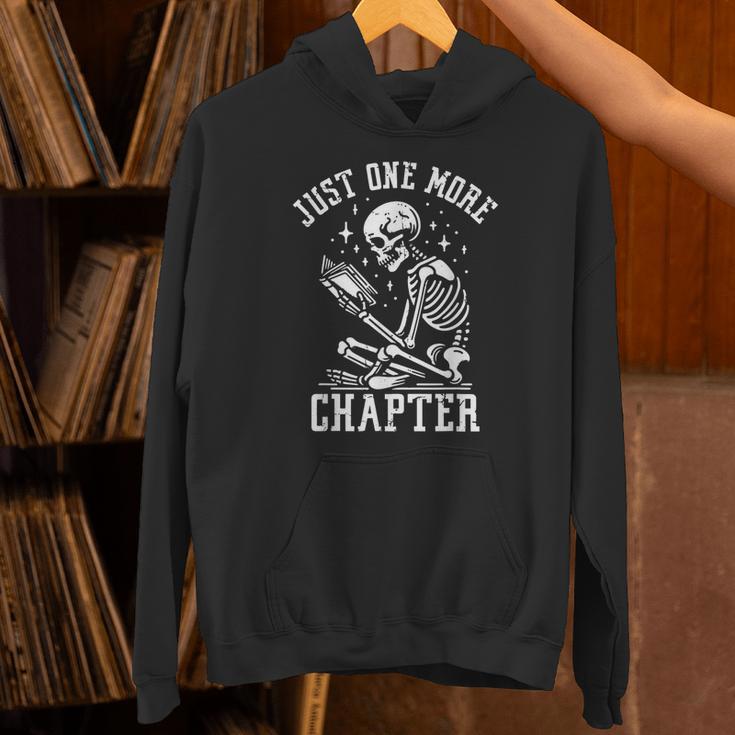 Just One More Chapter Skeleton Reading Book Unisex Hoodie Just One More Chapter Skeleton Reading Book Unisex Hoodie