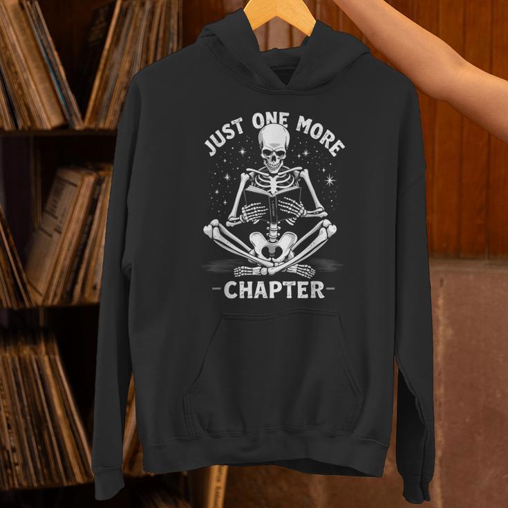 Just One More Chapter Skeleton Reading Bookworm Unisex Hoodie Just One More Chapter Skeleton Reading Bookworm Unisex Hoodie
