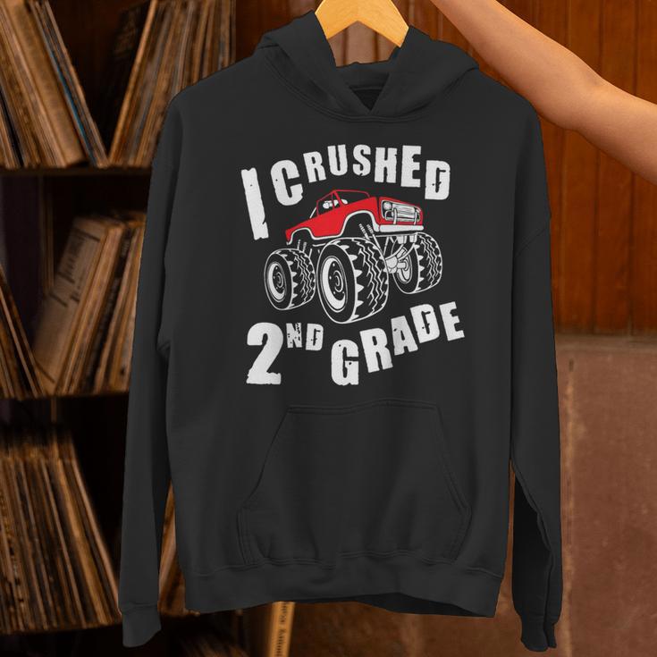 Kids I Crushed 2nd Grade Monster Truck School Graduation Unisex Hoodie