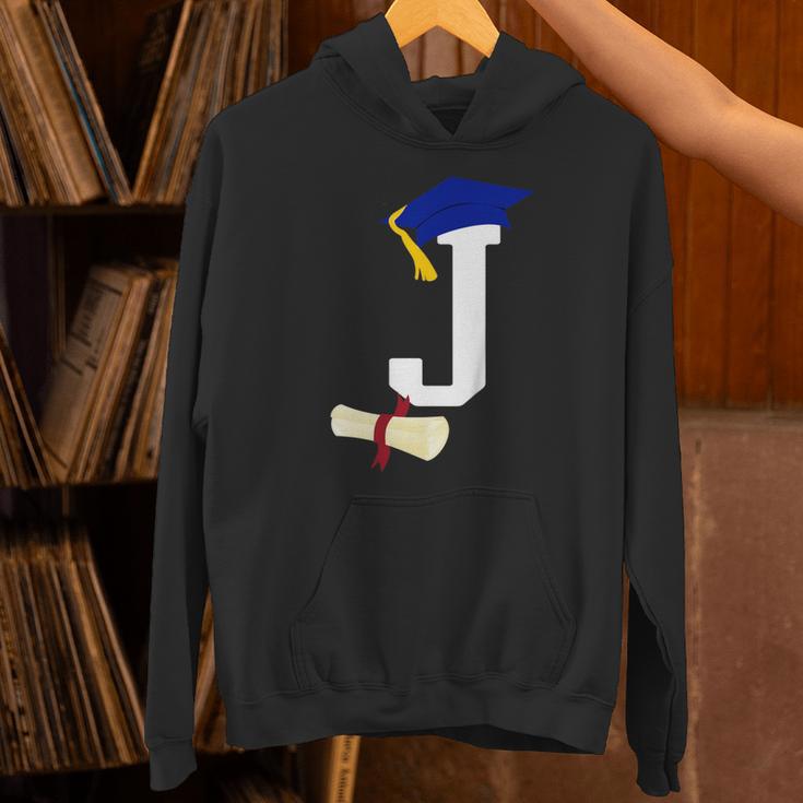 Kids Initial J Letter For Boys Preschool Graduation Kindergarten Unisex Hoodie