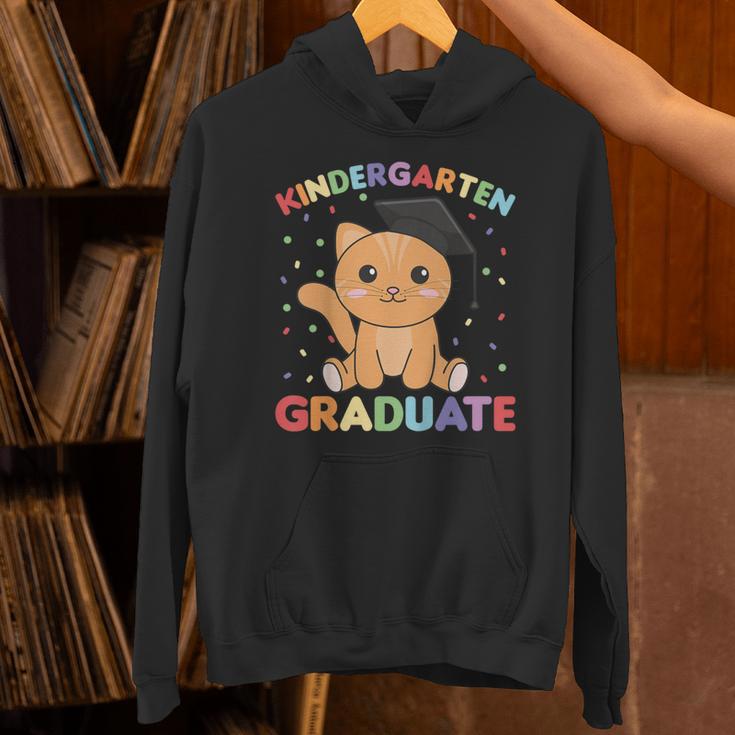 Kids Kindergarten Graduate Cat Graduation Unisex Hoodie