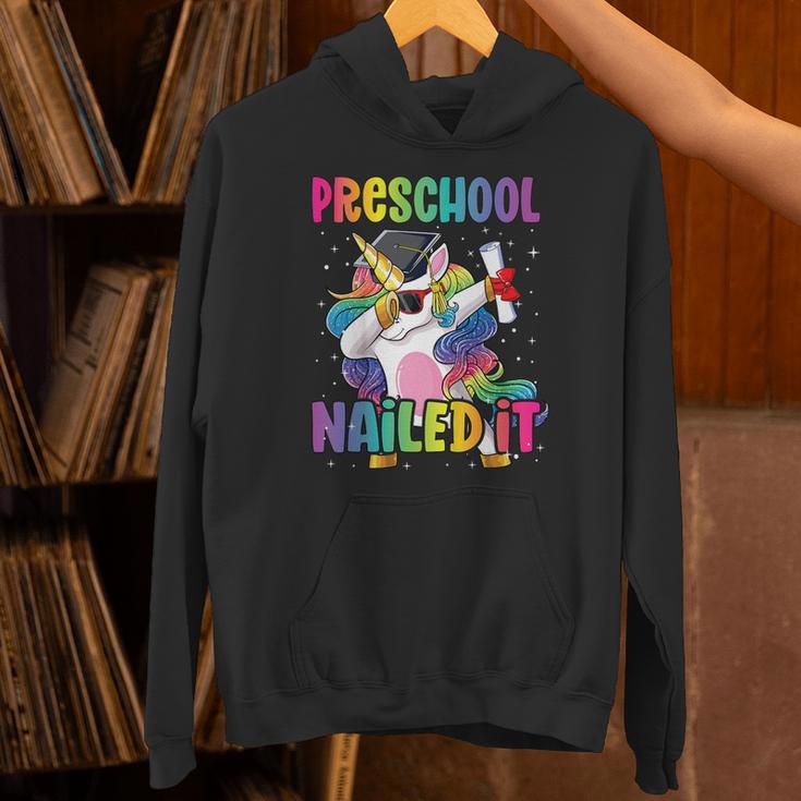 Kids Preschool Graduate Unicorn Nailed It Preschool Graduation Unisex Hoodie