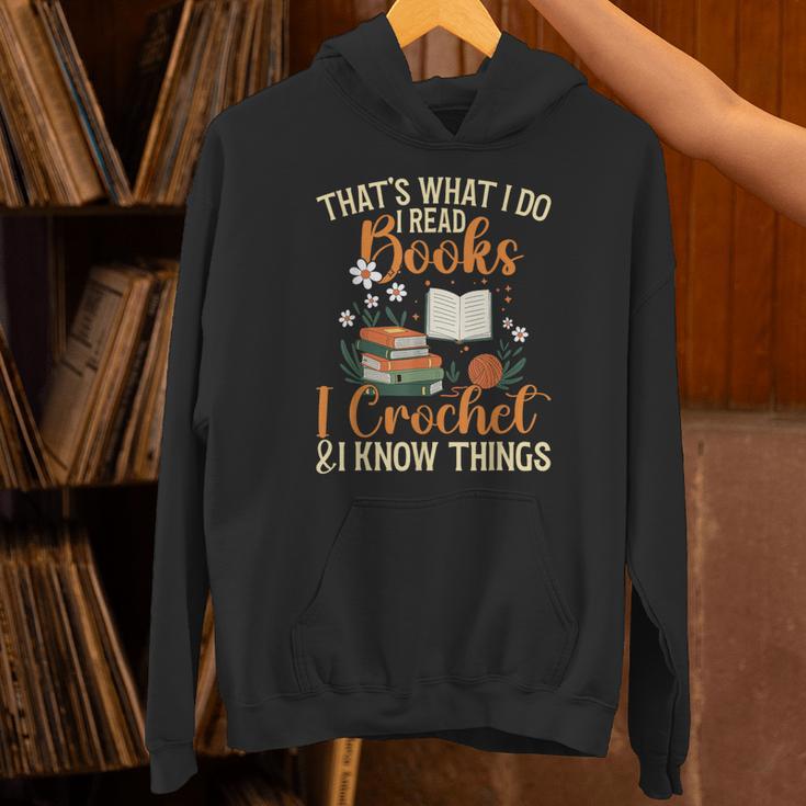 Knitting Crocheting Reading Books Yarn For Knitter Crochet Unisex Hoodie