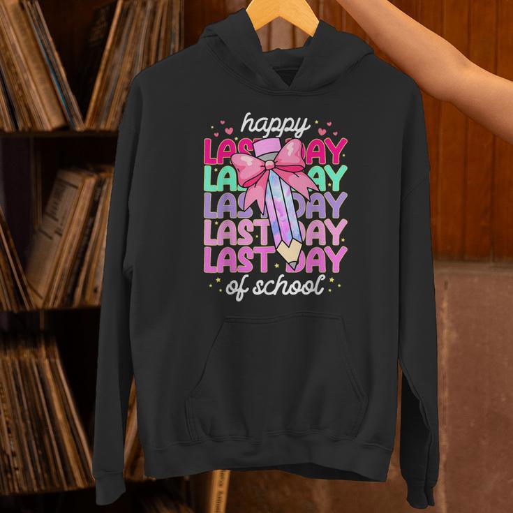 Last Day Of School Shirt Coquette Bow School Graduation Unisex Hoodie