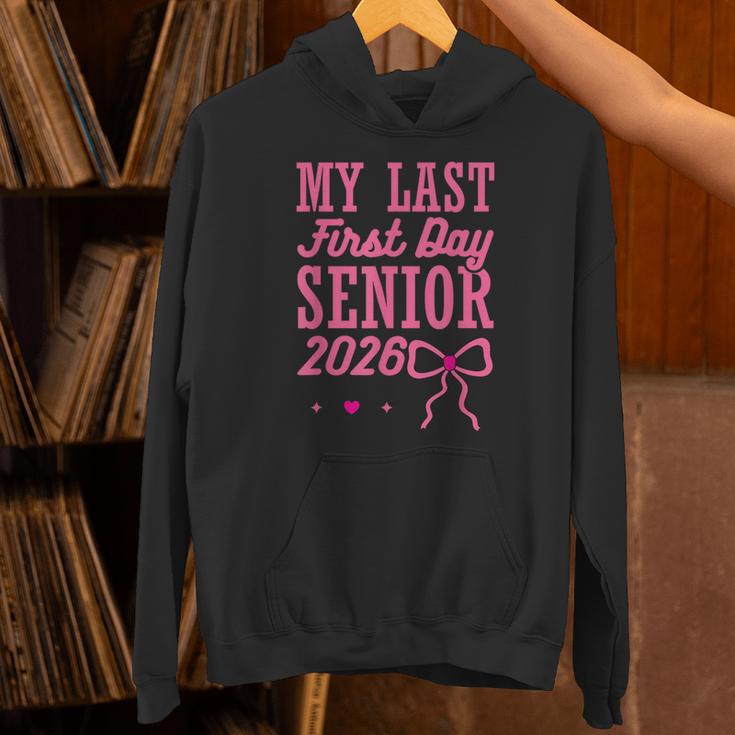 My Last First Day Senior 2026 Coquette Pink Bow Graduation Unisex Hoodie