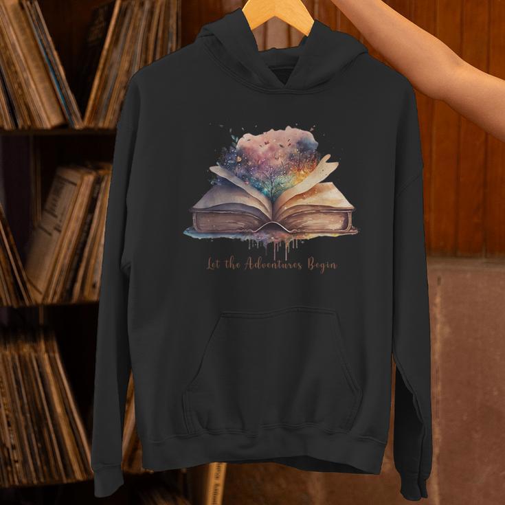 Let The Adventures Begin Book Lovers Magical Whimsical Art Unisex Hoodie