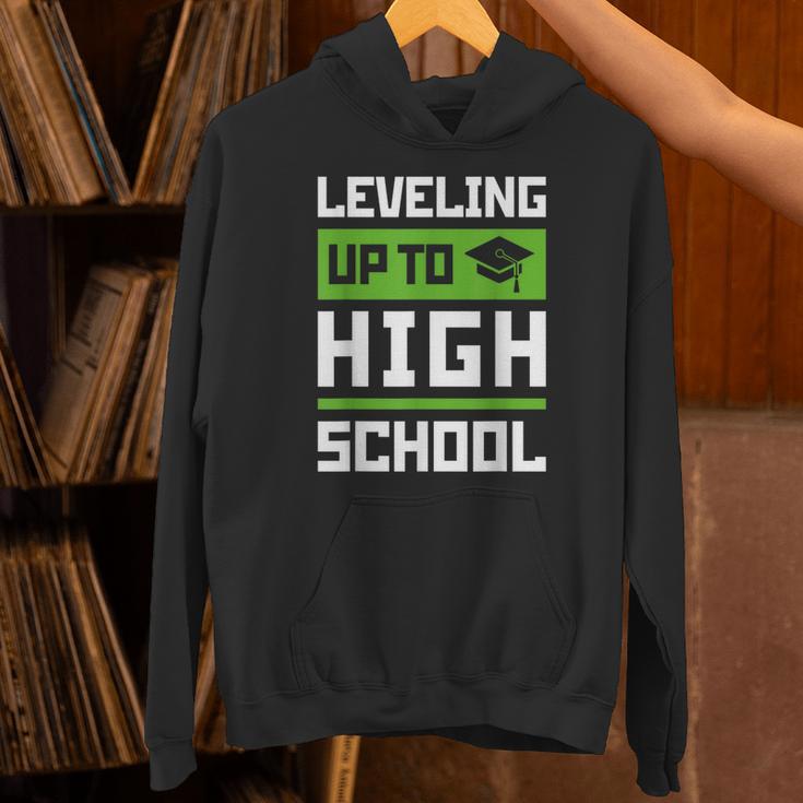 Leveling Up To High School Tee Shirt Gaming Graduation Unisex Hoodie