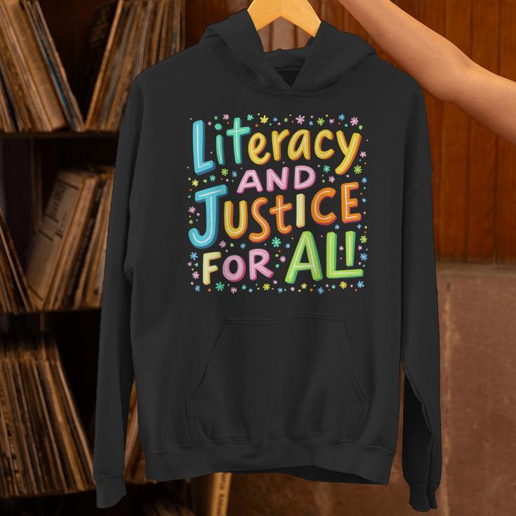 Literacy And Justice For All Protect Banned Books Library Unisex Hoodie