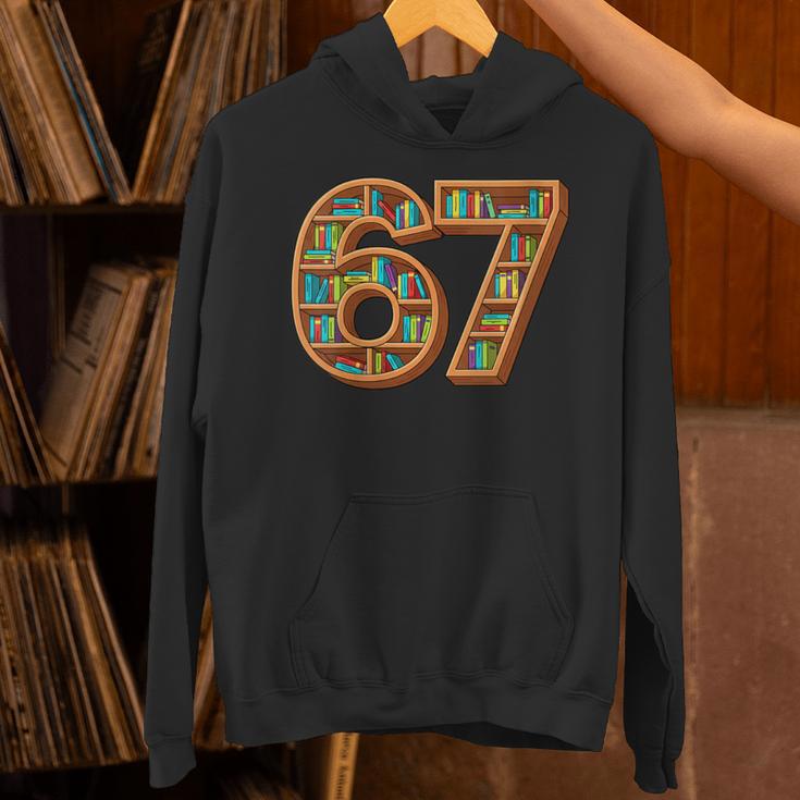 Literary 67 Bookshelf Six Seven Reading Meme Unisex Hoodie Literary 67 Bookshelf Six Seven Reading Meme Unisex Hoodie