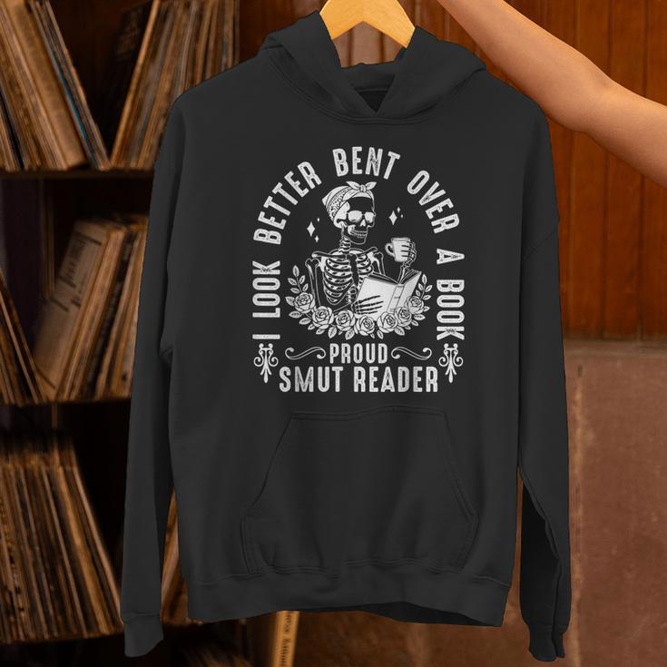 I Look Better Bent Over a Book Proud Smut Reader Skeleton Unisex Hoodie
