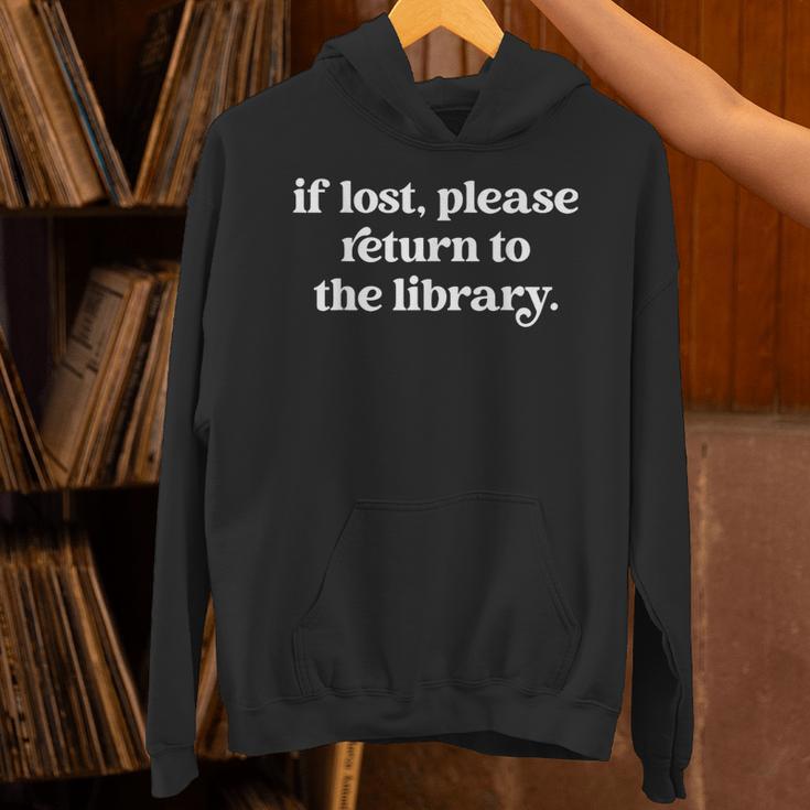 If Lost Please Return To The Library Book Lover Unisex Hoodie