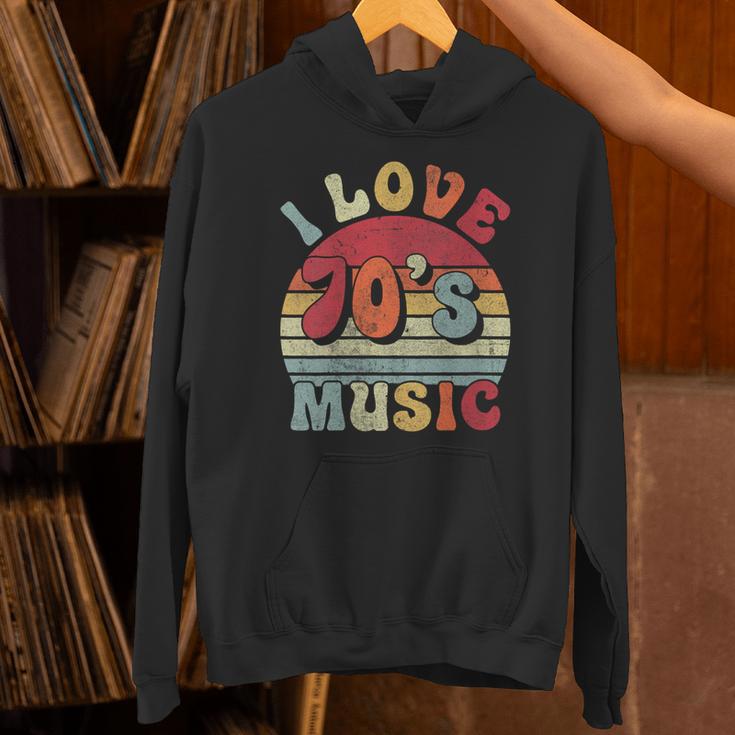 I Love 70's Music Retro Style Nostalgia Cassette 1970s Party Unisex Hoodie