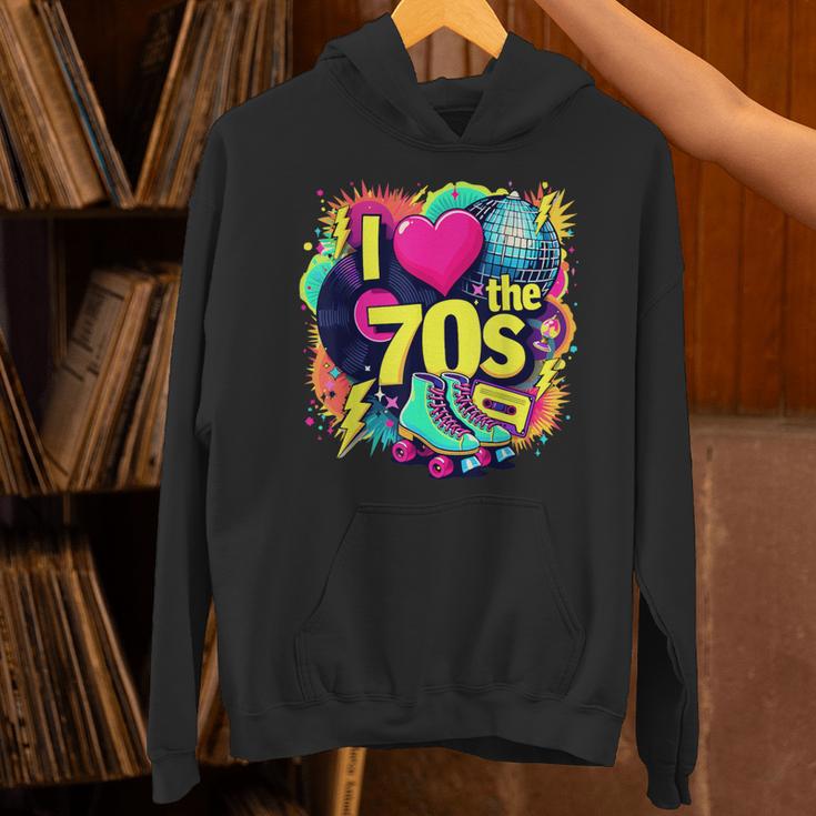 I Love The 70s Retro Cassette Roller Vinyl Nostalgia Vibes Unisex Hoodie