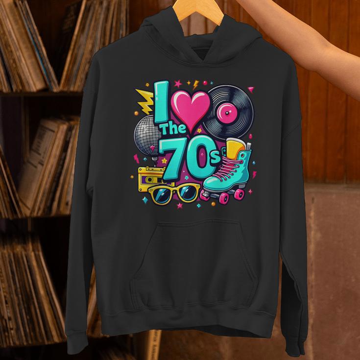 I Love The 70s Vintage Cassette Roller Vinyl Nostalgia 70s Unisex Hoodie