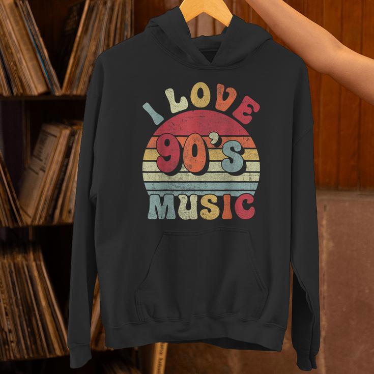 I Love 90's Music Retro Style Nostalgia Cassette 1990s Party Unisex Hoodie