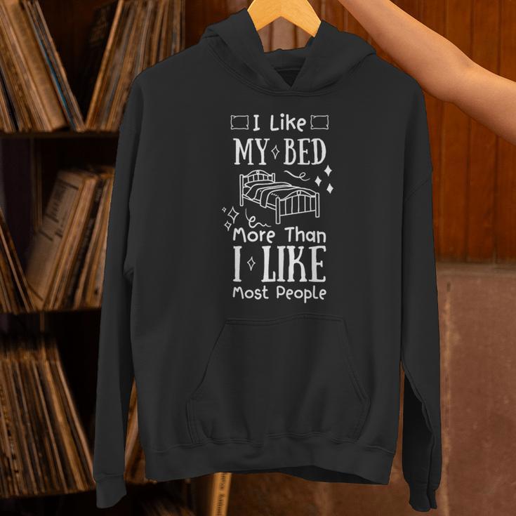 I Love My Bed More Than I Like Most People Introvert Pyjamas Unisex Hoodie