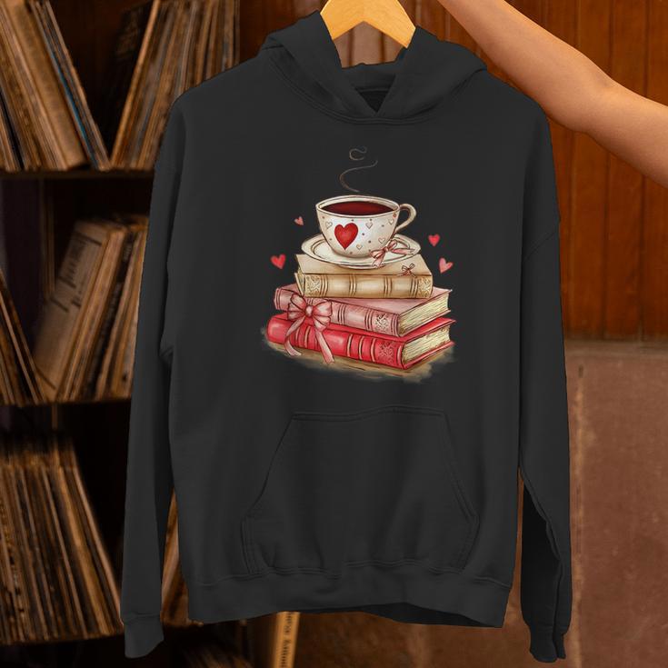 Love Book Coffee Heart Coquette Bow Valentines Day Unisex Hoodie