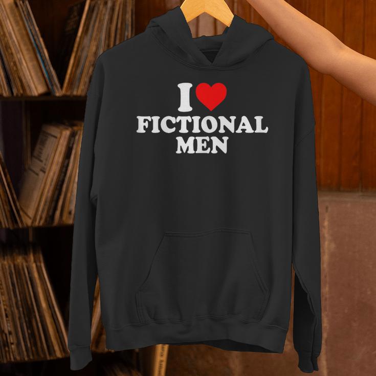 I Love Heart Fictional Men Simple Cute Books Reading Unisex Hoodie