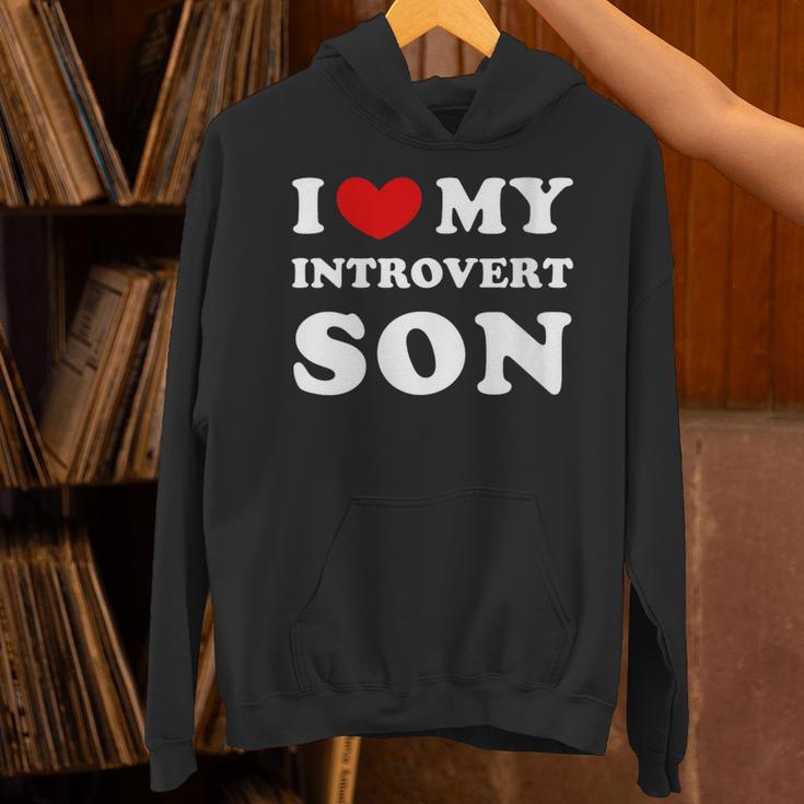 I Love My Introvert Son I Heart My Introvert Son Unisex Hoodie