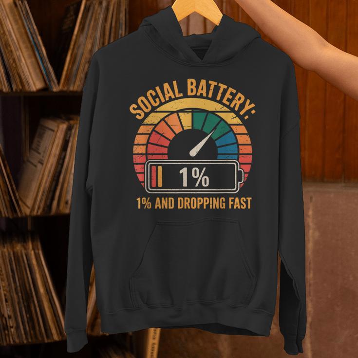 Low Social Battery Introvert Energy Unisex Hoodie Low Social Battery Introvert Energy Unisex Hoodie