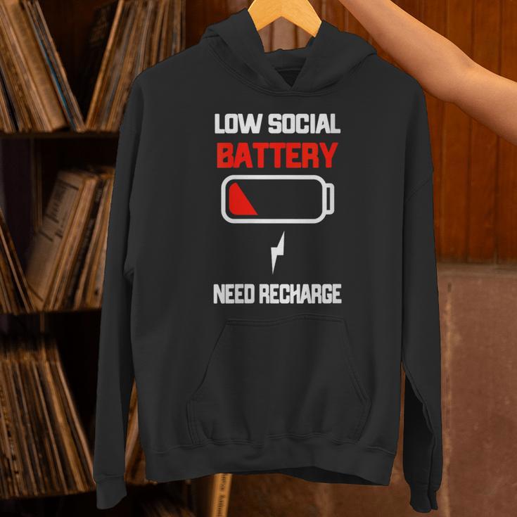 Low Social Battery Need Recharge Introvert Self-Care Unisex Hoodie Low Social Battery Need Recharge Introvert Self-Care Unisex Hoodie