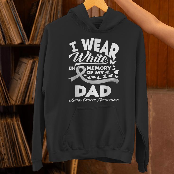 Lung Cancer Awareness I Wear In Memory Of My Dad Unisex Hoodie