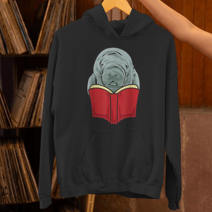 Manatee Reading Books Sea Animal Manatee Unisex Hoodie Manatee Reading Books Sea Animal Manatee Unisex Hoodie