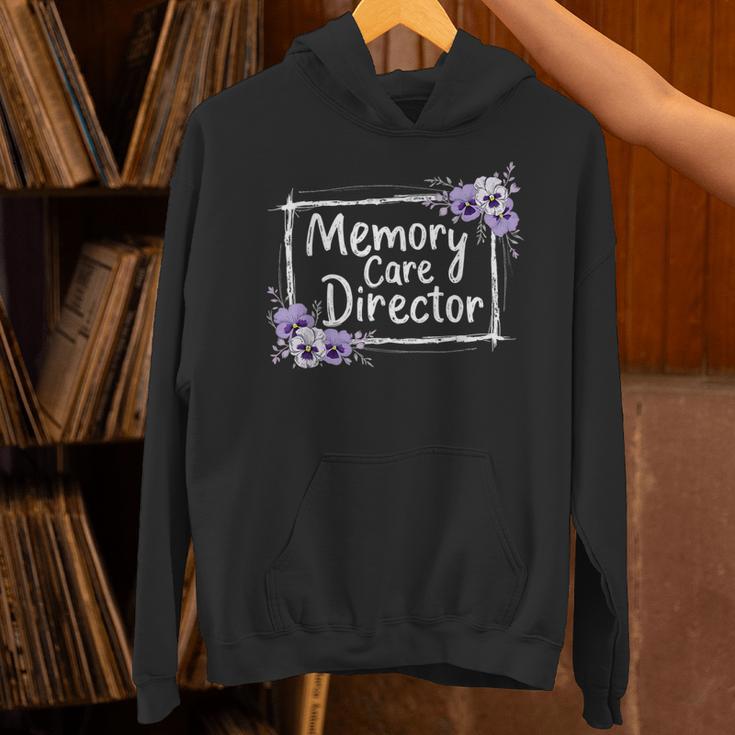 Memory Care Director Purple Floral Pansies Unisex Hoodie Memory Care Director Purple Floral Pansies Unisex Hoodie