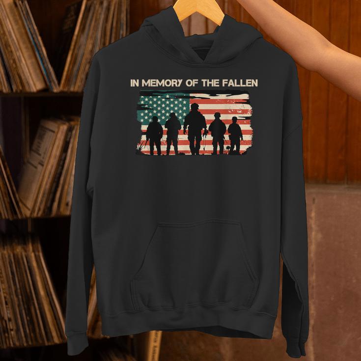 In Memory Of The Fallen American Flag USA Veterans Day Unisex Hoodie