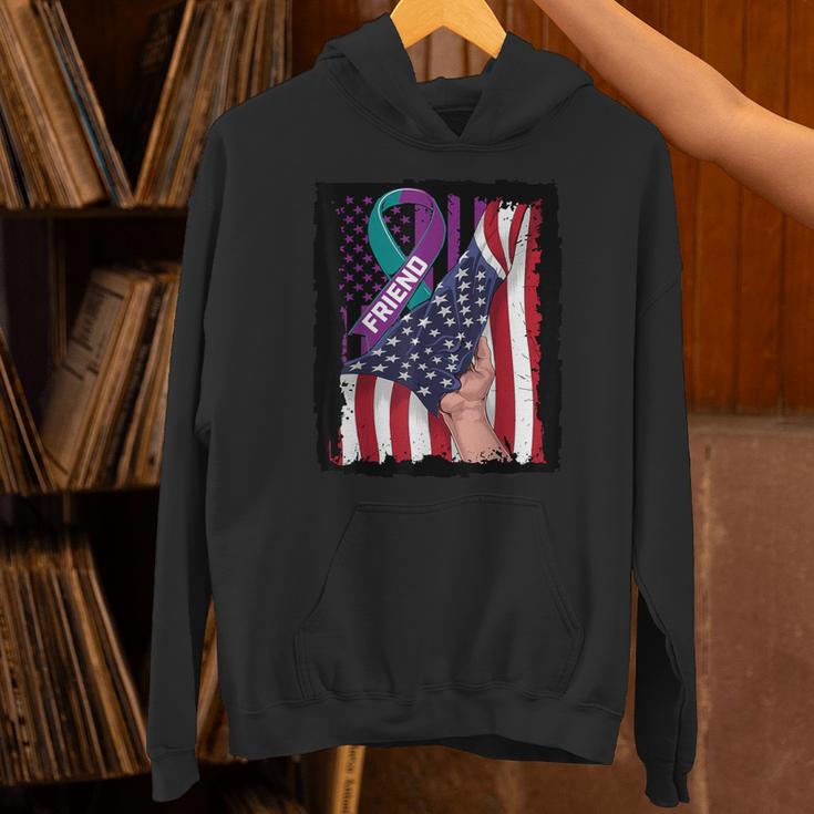 In Memory Of My Friend Suicide Awareness American Flag Women Kids Men Unisex Hoodie