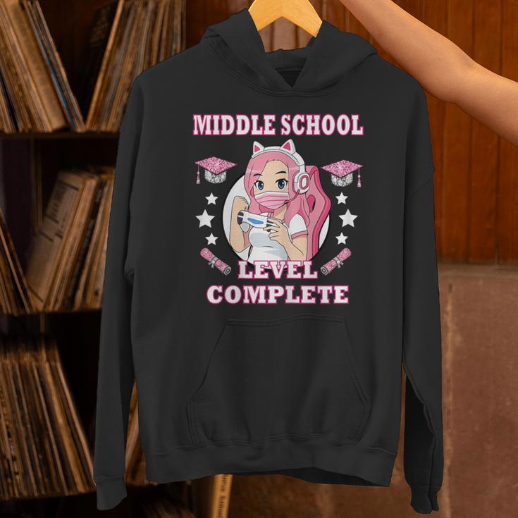 Middle School Level Complete Gaming Graduation Anime Girl Unisex Hoodie