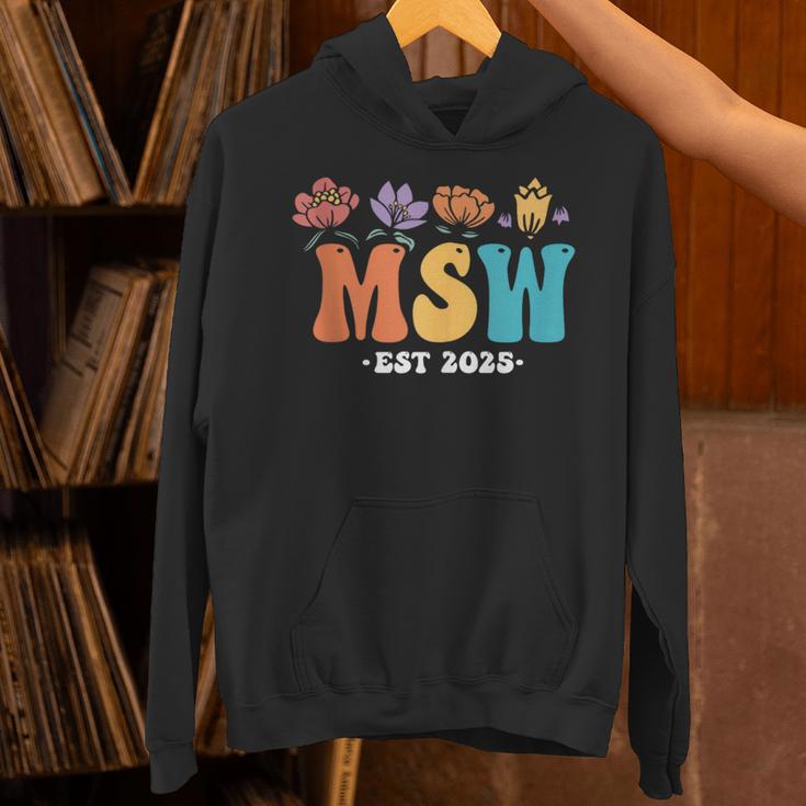 MSW Est 2025 Graduation School Social Worker Shirt Master Unisex Hoodie