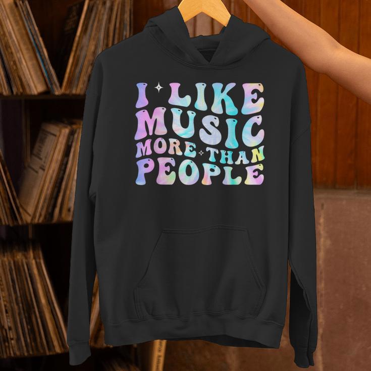 I Like Music More Than People Introvert Musician Retro Unisex Hoodie I Like Music More Than People Introvert Musician Retro Unisex Hoodie