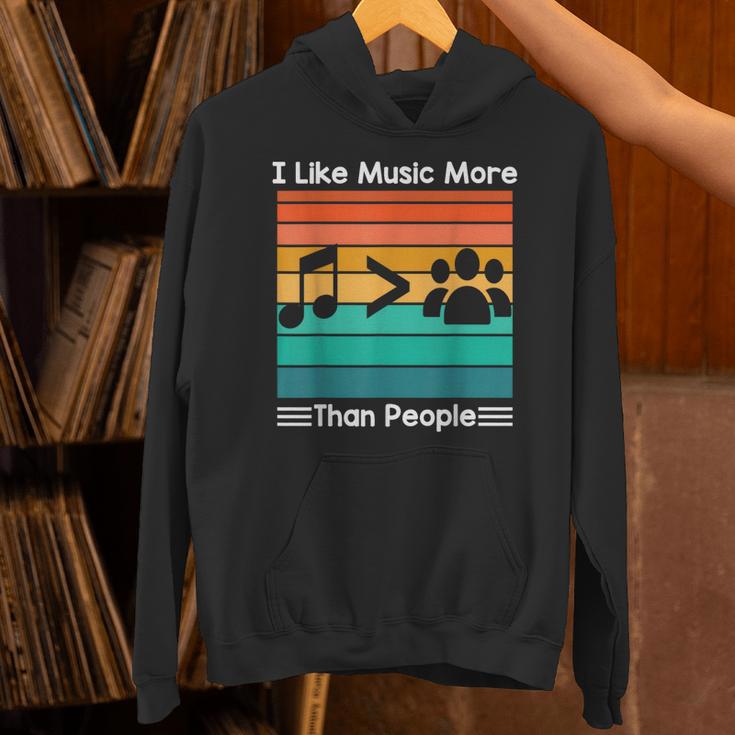 I Like Music More Than People Introvert Saying Quote Unisex Hoodie I Like Music More Than People Introvert Saying Quote Unisex Hoodie