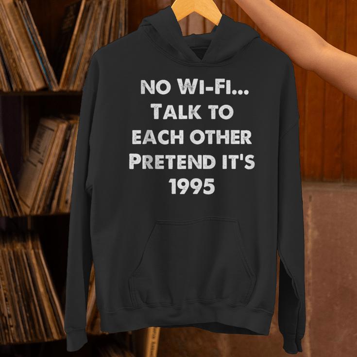 No WiFi Talk To Each Other – Retro 90s Nostalgia Unisex Hoodie No WiFi Talk To Each Other – Retro 90s Nostalgia Unisex Hoodie