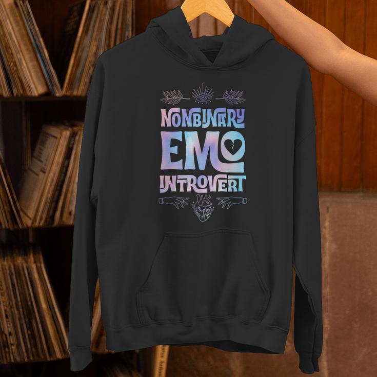 Nonbinary Emo Introvert Pride Trendy Mystic Teen Goth Style Unisex Hoodie Nonbinary Emo Introvert Pride Trendy Mystic Teen Goth Style Unisex Hoodie