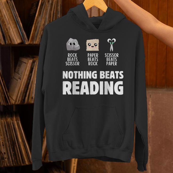 Nothing Beats Reading Librarian Book Bookworm Unisex Hoodie